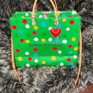 Handmade LV c Yayoi Kusama Paper Shopping Bag/Tote w/PVC Kit